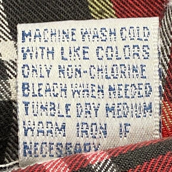 Chandler Hill Blouse Womens Small Red Plaid Long Sleeve Button Up Collar Pocket - Picture 11 of 12